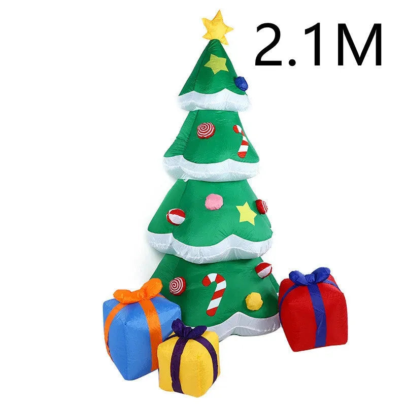 Christmas LED Lights Glowing Santa Tree Snowman Inflatable Doll Outdoor Yard Garden Decor - Bellarte Enchanté Christmas LED Lights Glowing Santa Tree Snowman Inflatable Doll Outdoor Yard Garden Decor